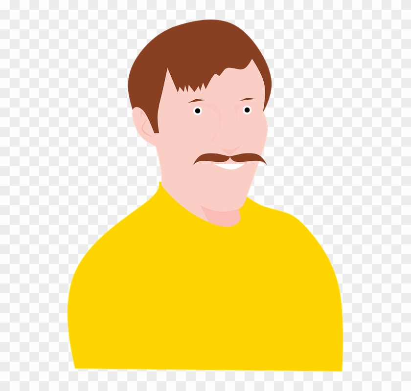 Avatar People Cartoon Mustache User Man Character - Cartoon Clipart #3762628