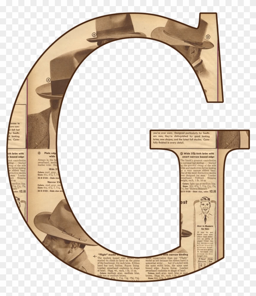 Alfabeto En Periodico Antiguog - Scrap Book Letter R Clipart