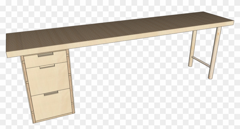 Diy Modern Plywood Desk Plans - Sofa Tables Clipart #3763167