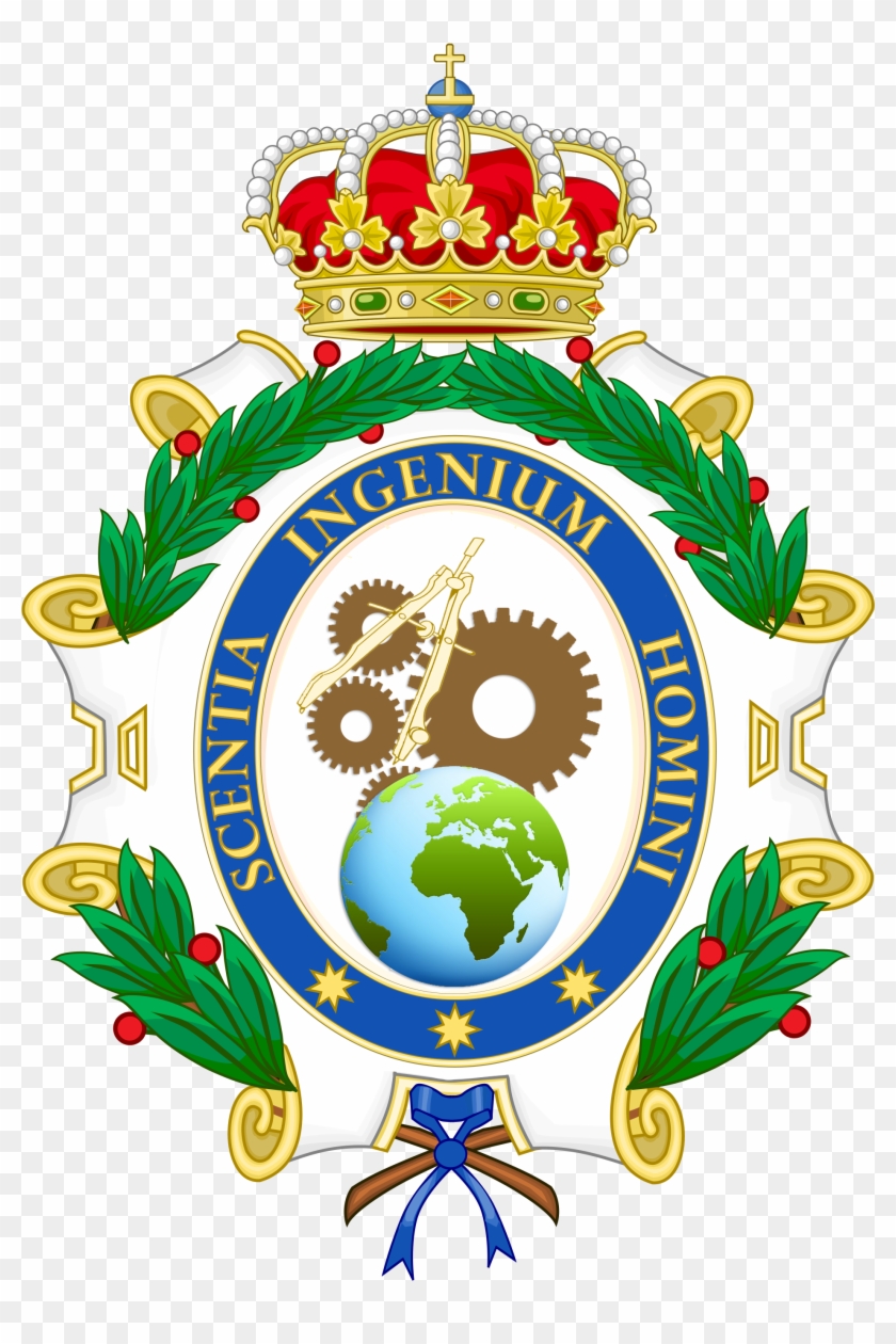 Coat Of Arms Of The Spanish Royal Academy Of Engineering - City Of Madrid Coat Of Arms Clipart #3763360