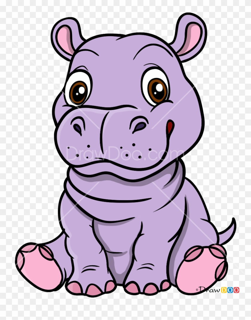 Baby Hippo Cartoon Png Clipart