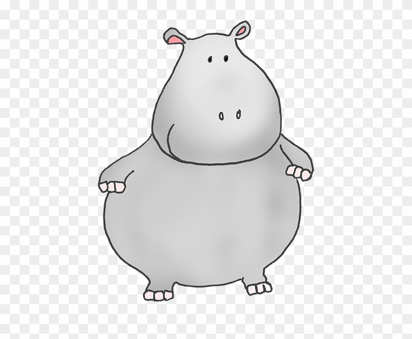 Cartoon Hippo Clipart - Png Download