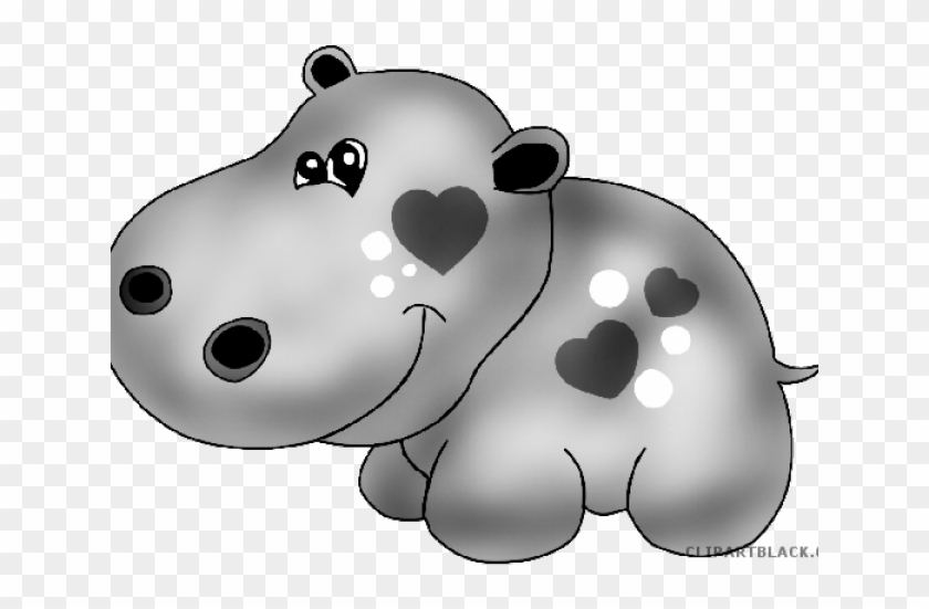 Hippo Clipart Baby Hippo - Cartoon - Png Download #3763789