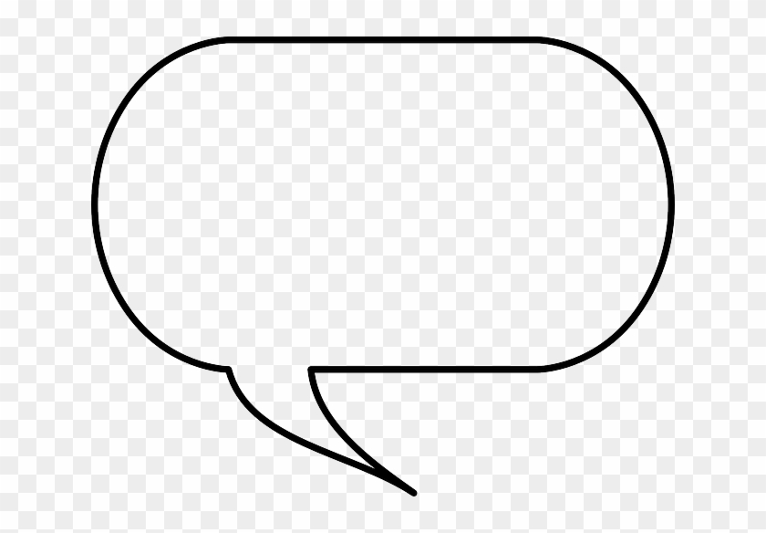 Balloon Clipart Talk - Speech Bubble Outline Template - Png Download