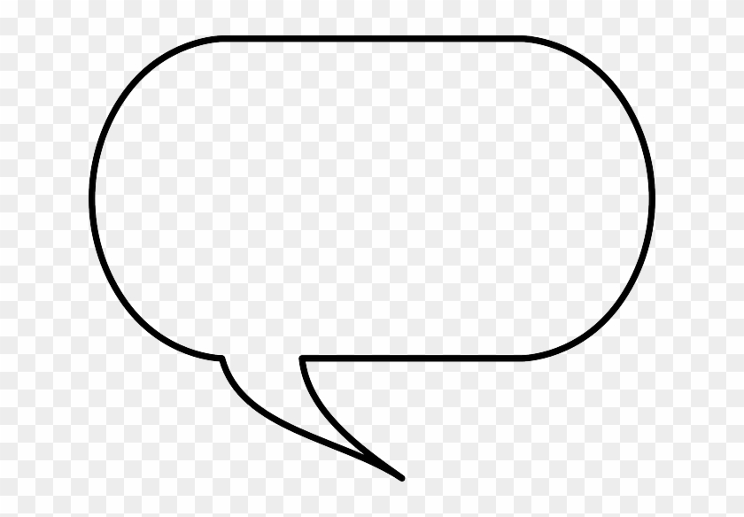 Balloon Clipart Talk - Speech Bubble Outline Template - Png Download #3763880