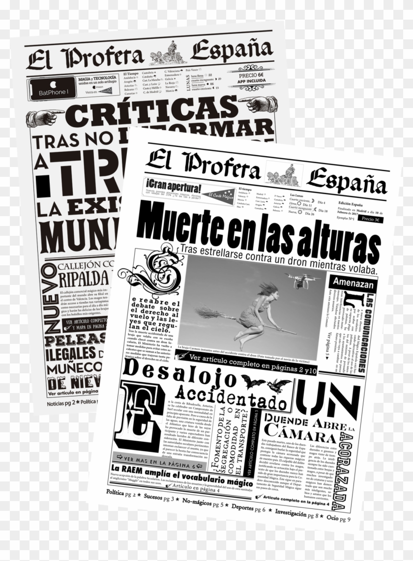 También Puedes Llevarte Los Dos Periódicos, El Primer - Newspaper Clipart