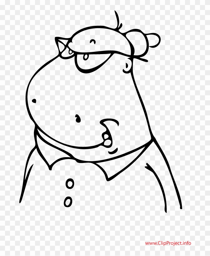 Cute Baby Hippo Simple Coloring Page H Amp M Coloring - Sketch Clipart