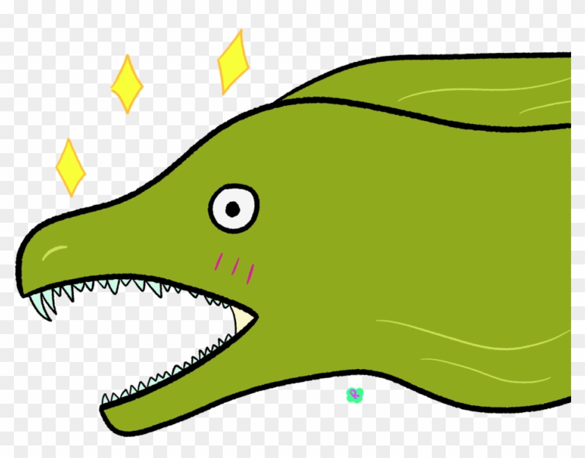 Eel Clipart Animated - Cartoon Re Moray Eel - Png Download