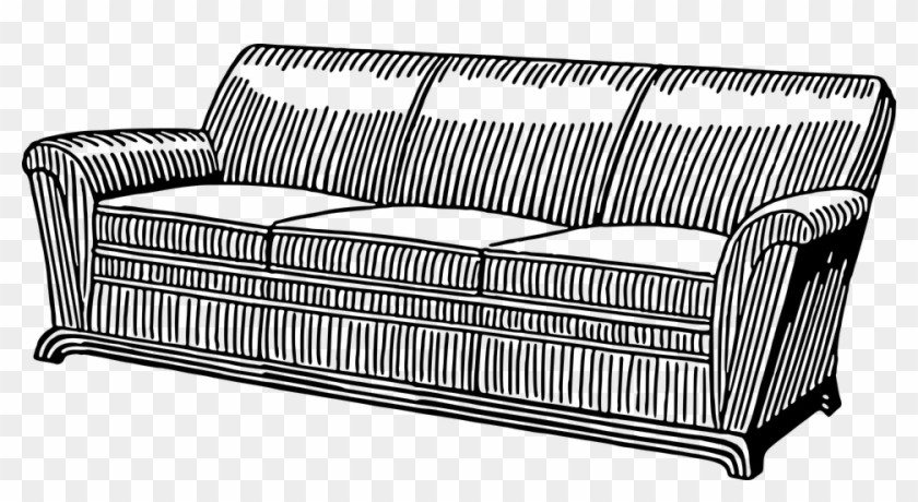 Couch Davenport Furniture Futon Sofa - Sofa Set Clip Art - Png Download