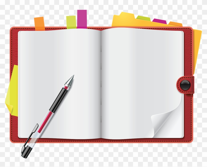 0 86566 82b30eaf Orig - Notebook And Pen Cartoon Png Clipart