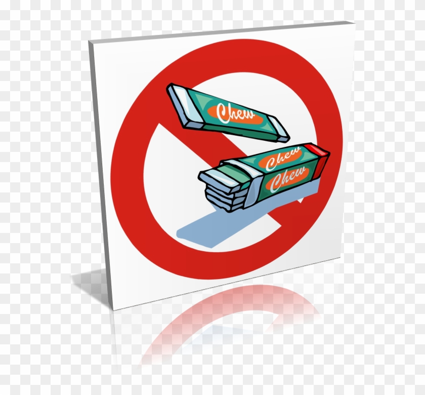 Panneau Chewing-gum Interdit - Chewing Gum Clipart