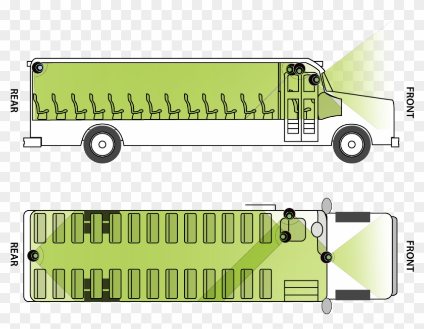 4 Camera Setup - Commercial Vehicle Clipart #3765447
