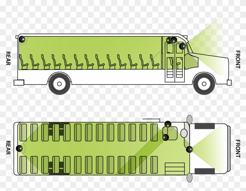 4 Camera Setup - Commercial Vehicle Clipart