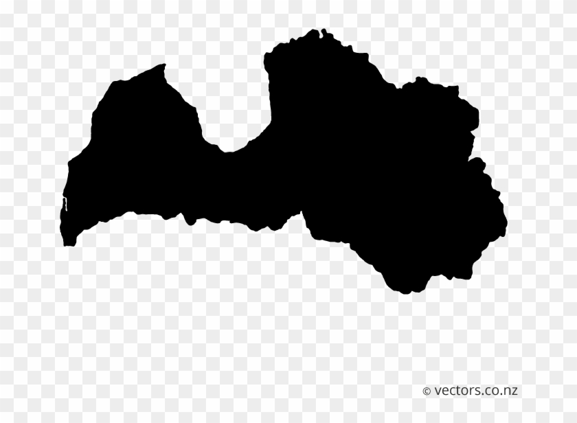 Blank Vector Map Of Latvia - Latvia Map Clipart #3766447