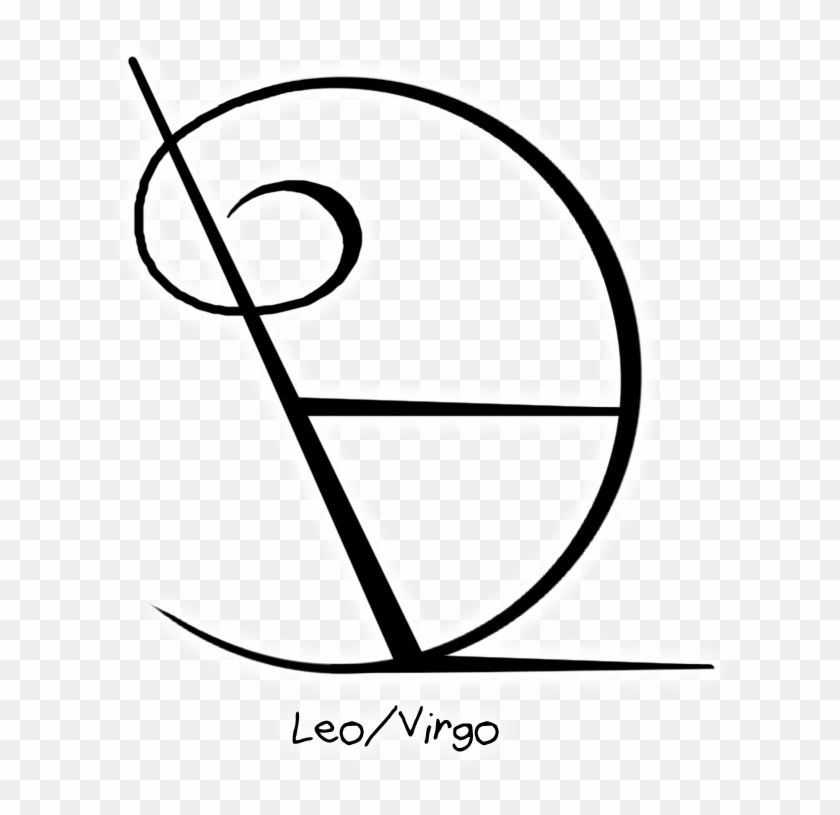 “leo/virgo” Zodiac Sigil - Line Art Clipart #3766761