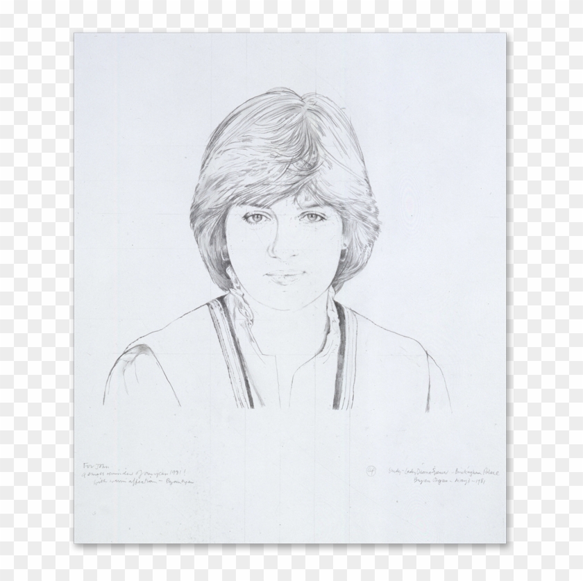 Portrait Of Diana, Princess Of Wales , - Sketch Clipart #3766763