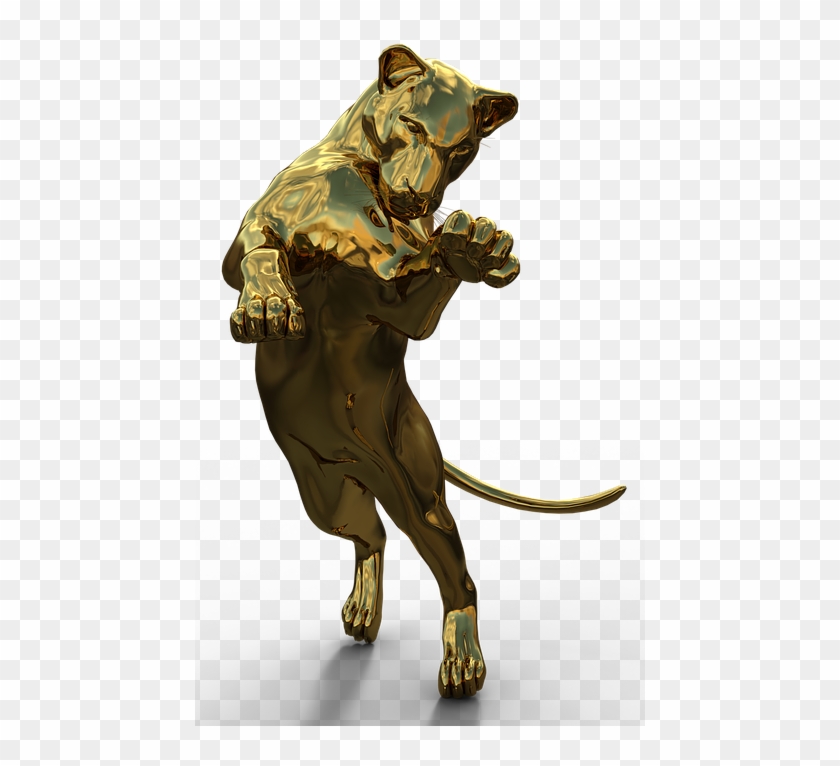 Gold Panther Png Clipart #3766825