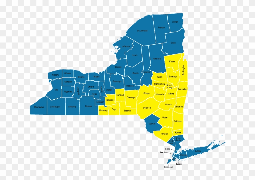 Vector Map Of New York Sate - New York State Assembly Maps Clipart
