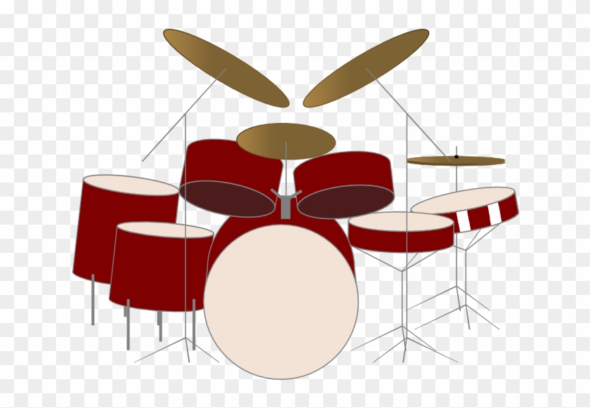 Drum Kit Vector By Shimmerscroll - Drum Set Vector File Clipart