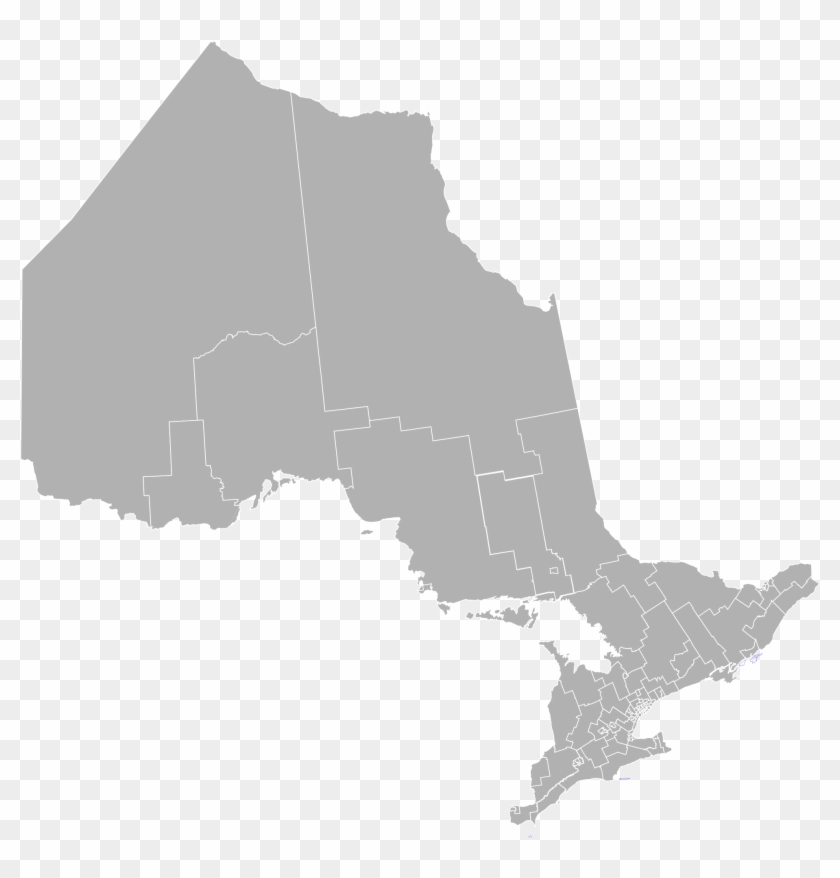 Ontario Electoral Districts Map - Ontario Map Silhouette Clipart