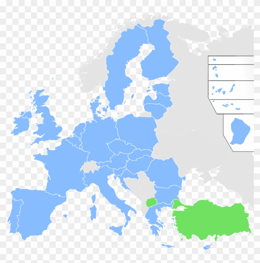 European Union Vector Map Iii - European Union Map Vector Clipart #3767303