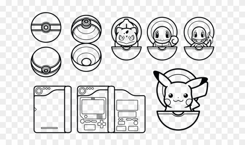 Pokemon Black And White Vector - Pokemon Image Black And White Clipart