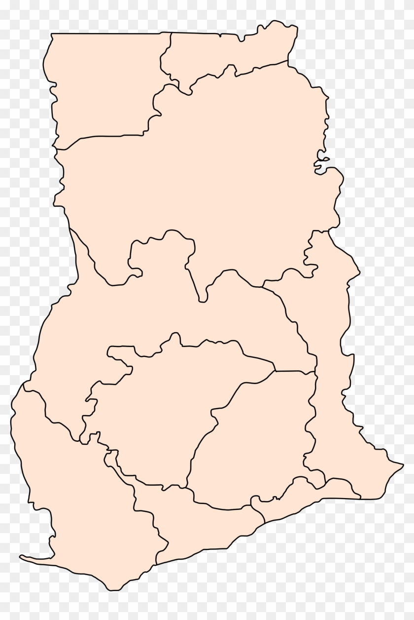 Empty Map Of Ghana Clipart