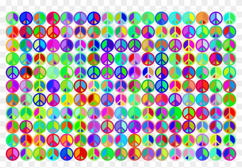 This Free Icons Png Design Of Prismatic Peace Sign - Peace Sign Snowflakes Background Clipart #3767801