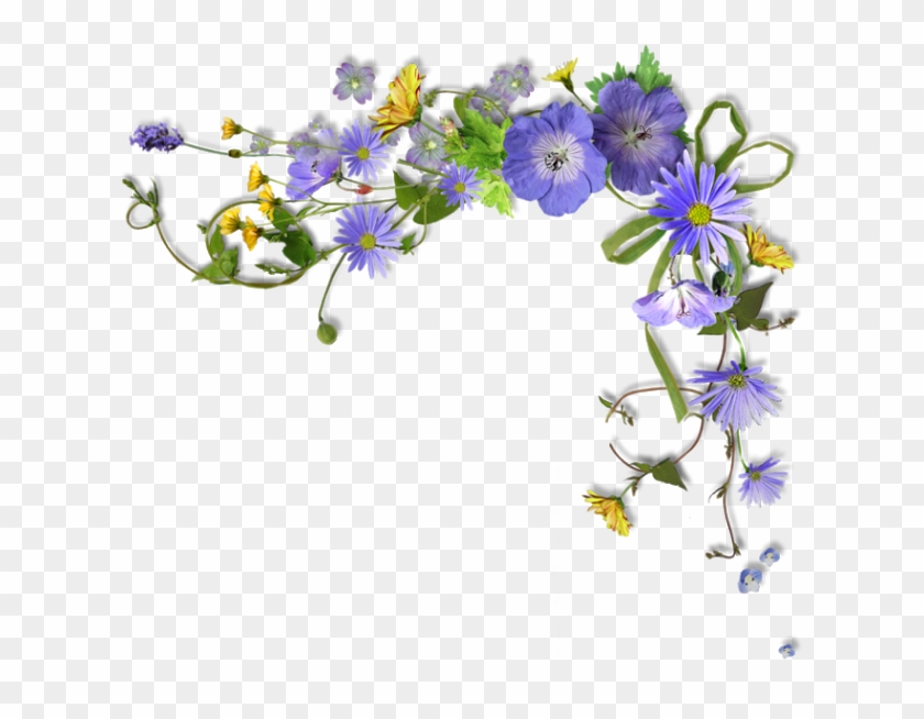 Rustic Flower Corner Border - Flower Borders Clipart Png Transparent Png