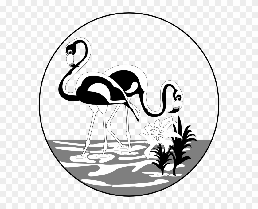 Black And White Flamingos Clip Art - Free Black And White Flamingo - Png Download #3768124