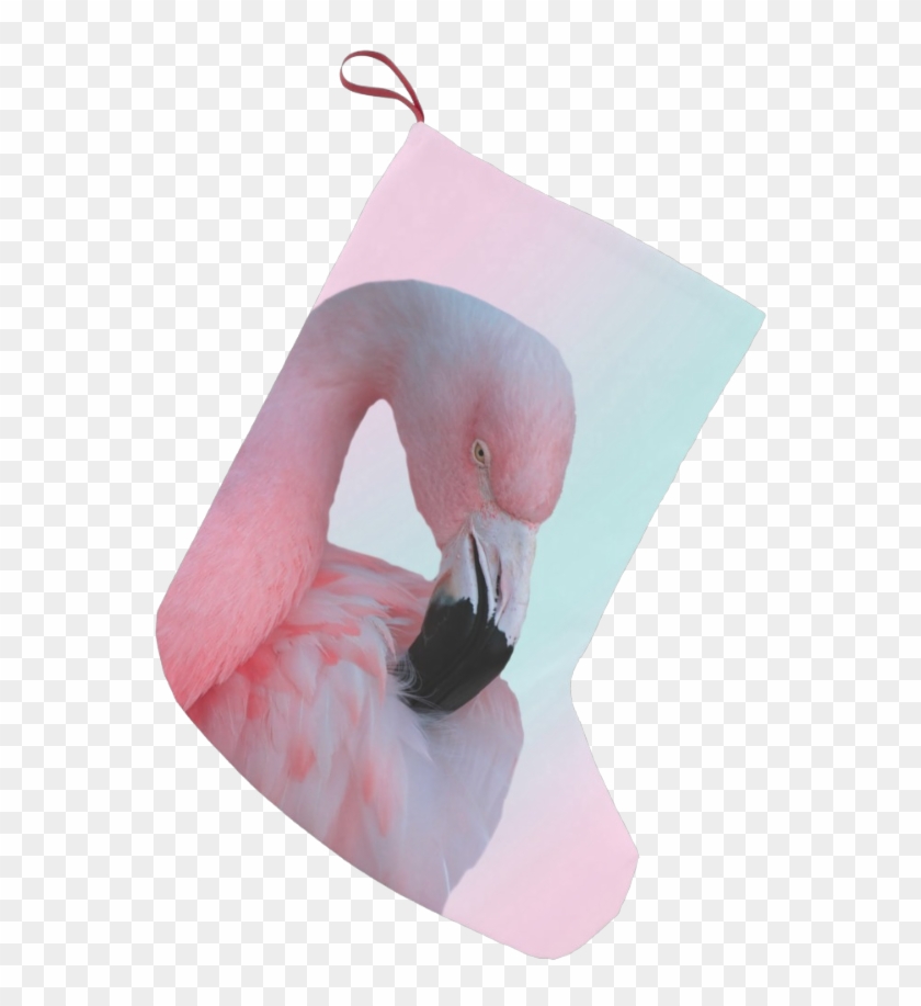 Pretty Pink Flamingo Christmas Stocking - Flamingo Christmas Stocking Clipart