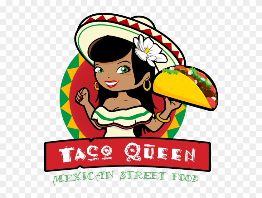 Taco Queen Ⓒ - Mexican Lady Eating Tacos Clipart #3768519