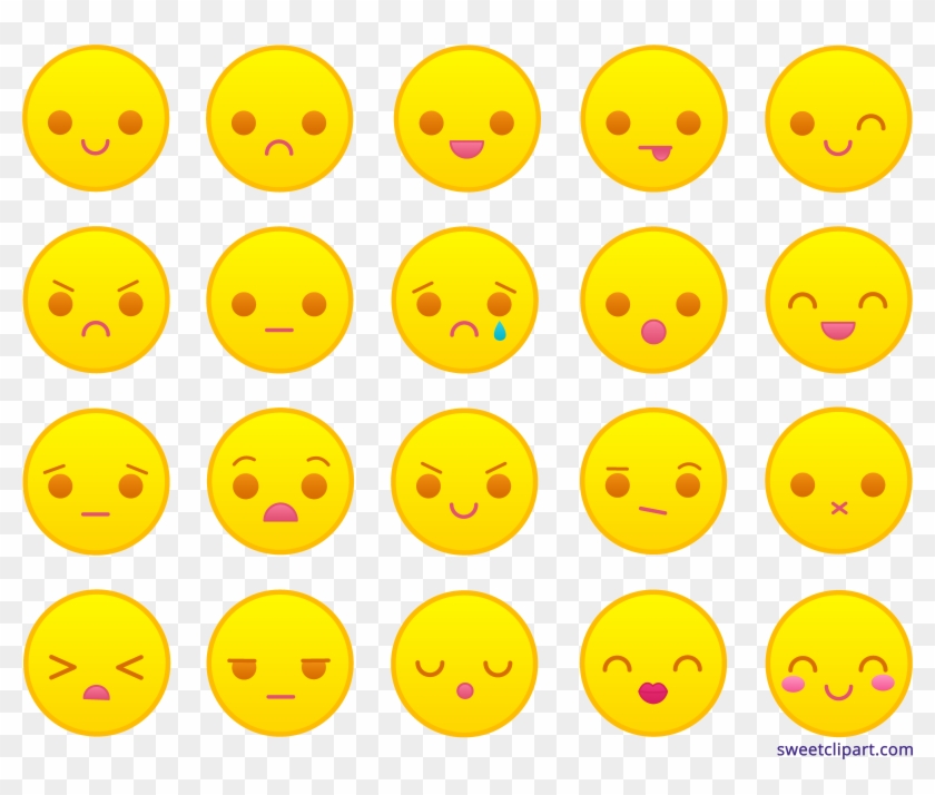 Yellow Emoticons Clipart Sweet Clip Art - Smiley - Png Download #3769515