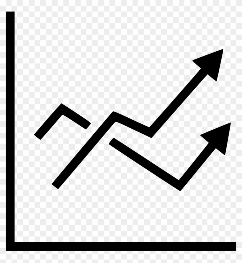 Line Chart Report Analytics Statistic Increase Arrow - Icon Chart Line Png Clipart