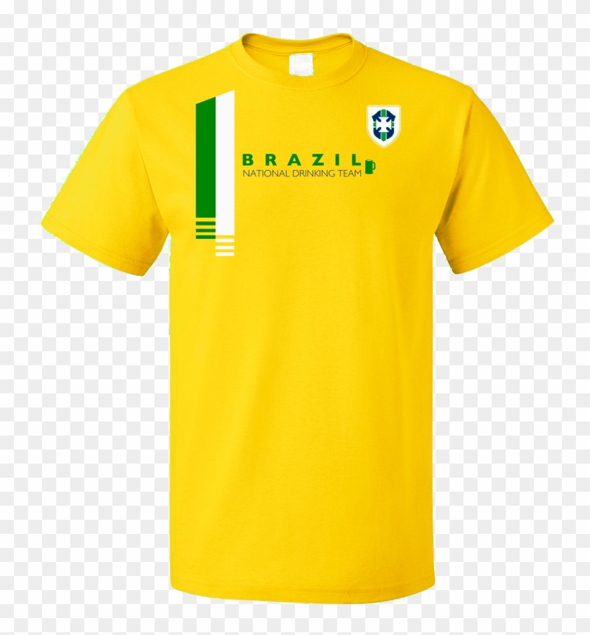 Standard Yellow Brazil National Drinking Team - Chunts Up With That Shirt Clipart #3771334