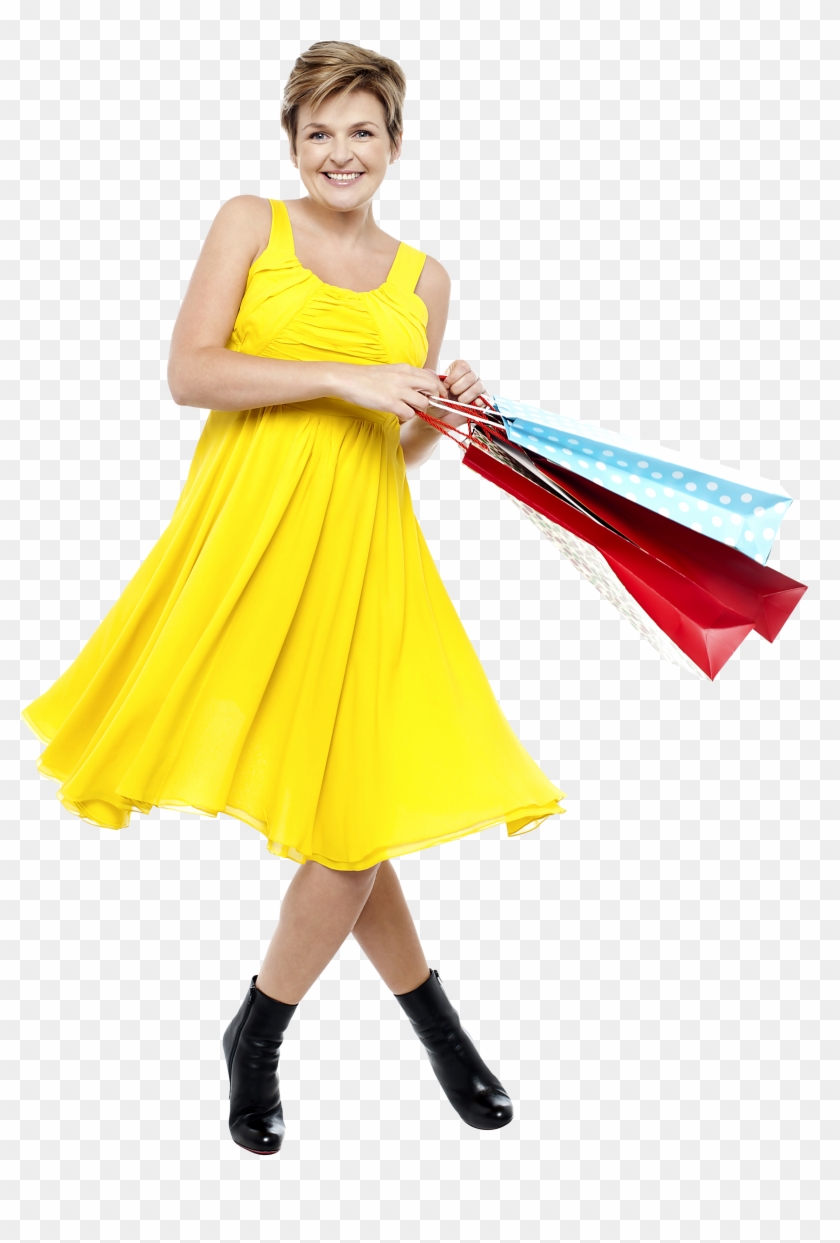 People Shopping Holding Bag Free Png Image - Portable Network Graphics Clipart #3771363