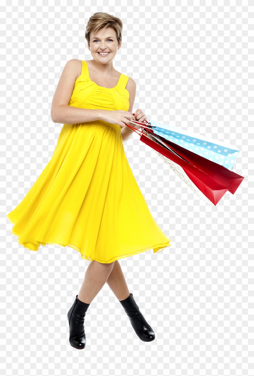 People Shopping Holding Bag Free Png Image - Portable Network Graphics Clipart #3771363