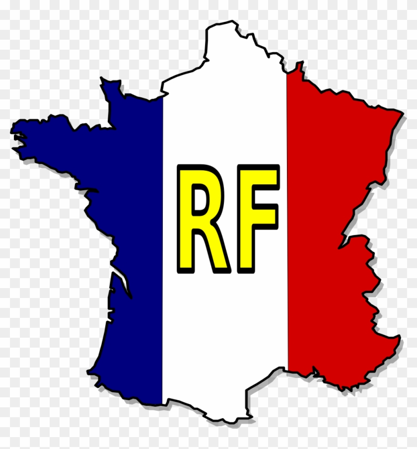 Carte Drapeau France - France Flag Map Clipart #3771845