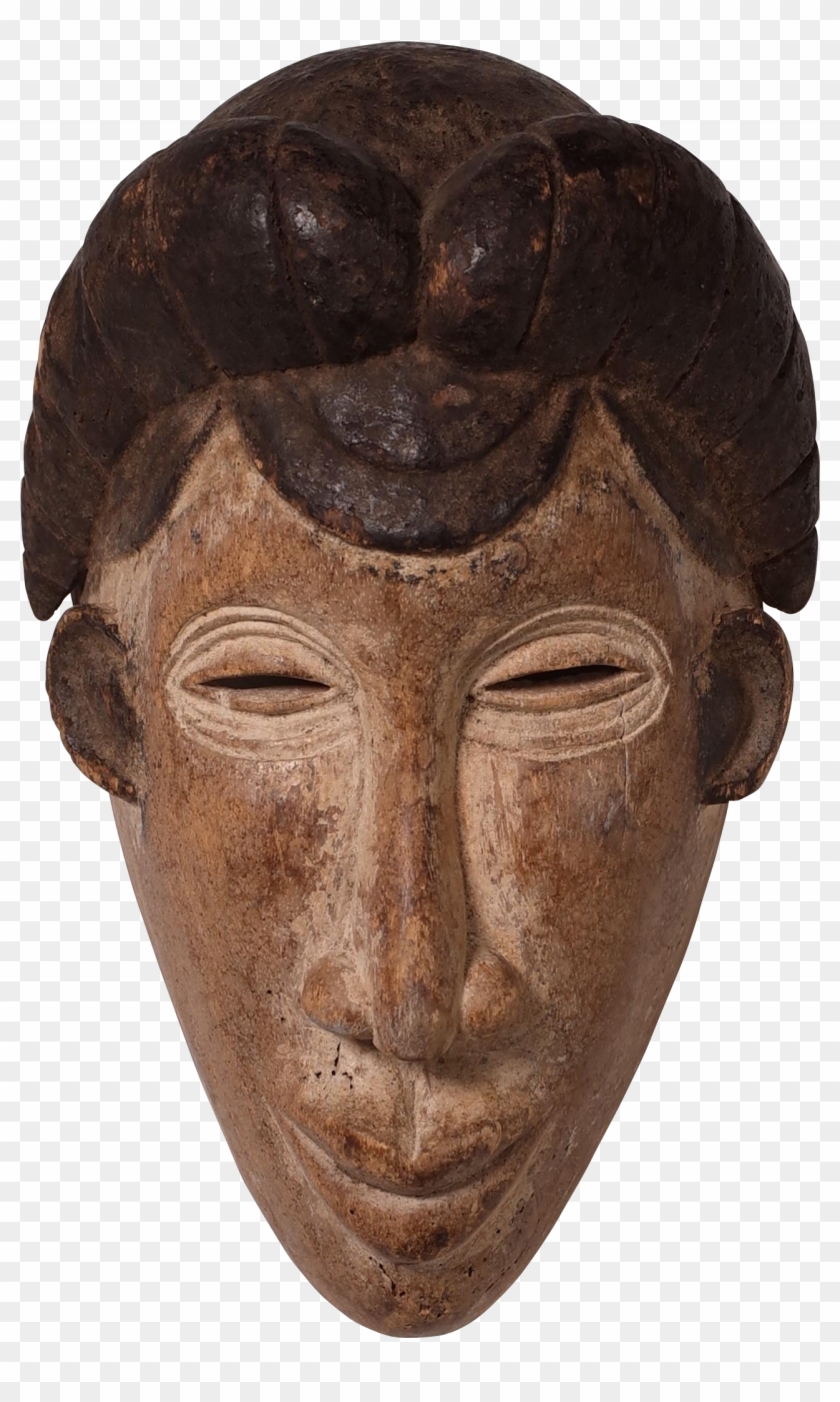 Carved African Mask - Bronze Sculpture Clipart #3772040