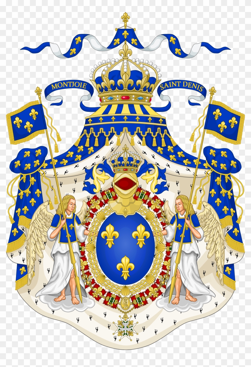 Grand Royal Coat Of Arms Of France - Royal Coat Of Arms Of France Clipart #3772657