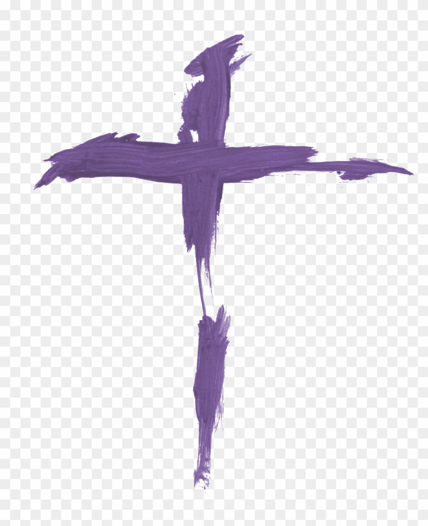Brush Cross Image Violet T Shirt Design - Cross Brush Png Clipart #3772734