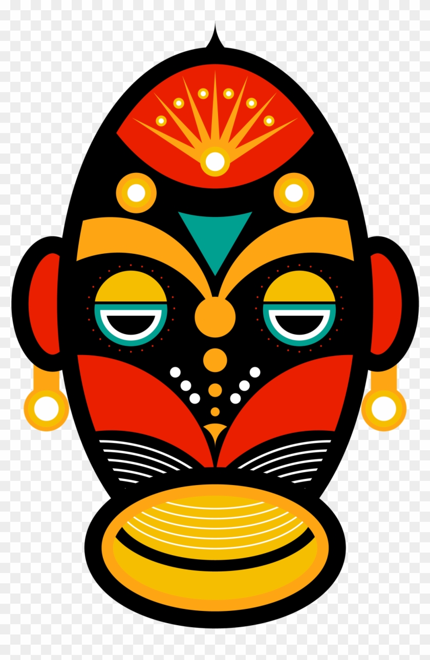 Tribal African Mask Clipart