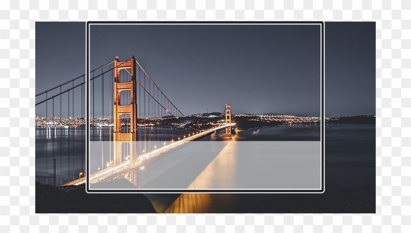 Parallax - Golden Gate Bridge - In Split Tone Clipart #3773463