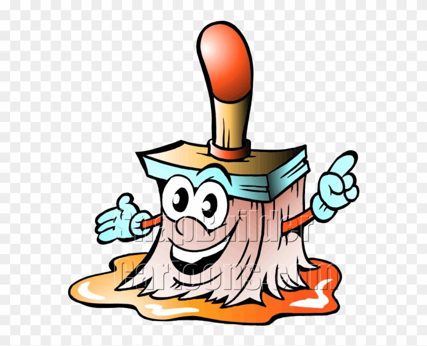 Paint Brush Face - Paint Brush Clipart With Eyes - Png Download