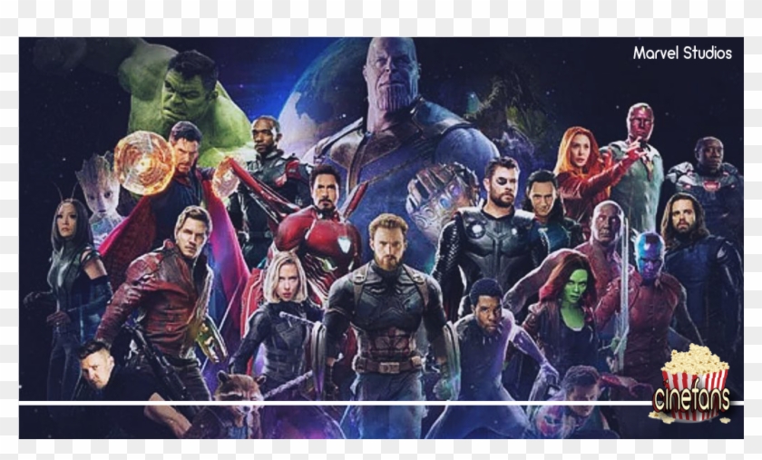 Todos Os Vingadores Junto Com Thanos Promovendo O Vingadores - All Avengers Character Poster Clipart #3774021