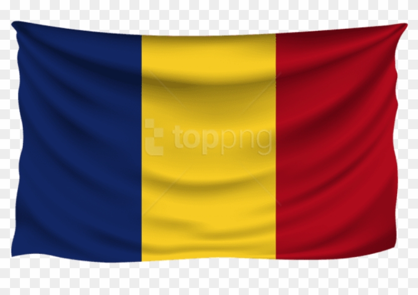 Download Chad Wrinkled Flag Clipart Png Photo - Bandeira Da Romenia Png Transparent Png
