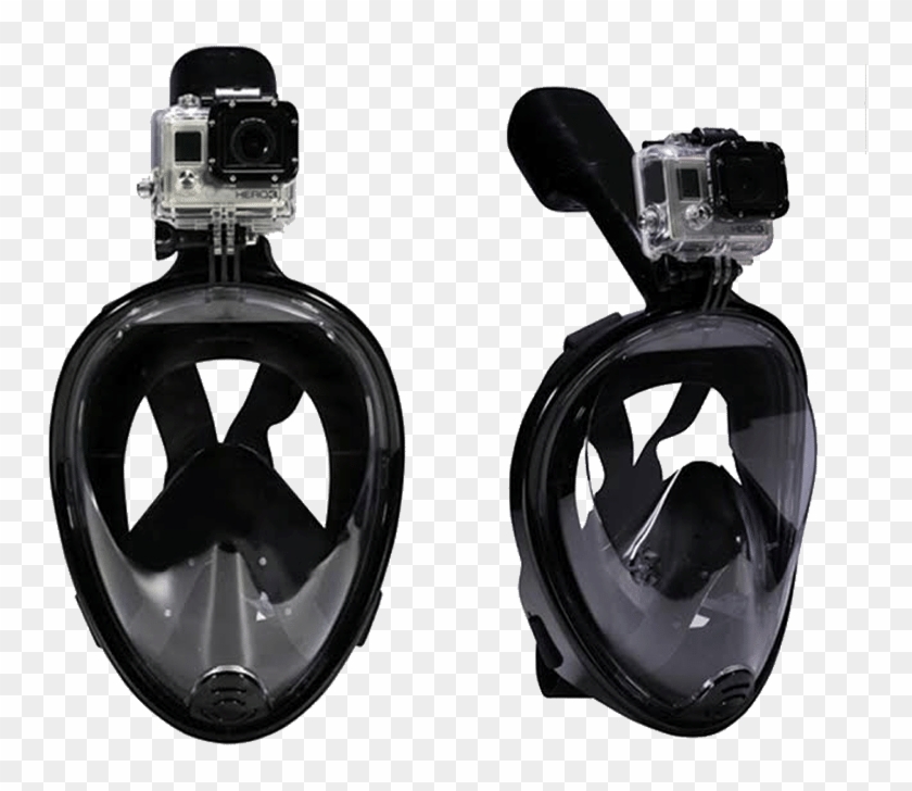 Full Face Snorkeling Mask For Gopro & Action Camera Clipart #3774394