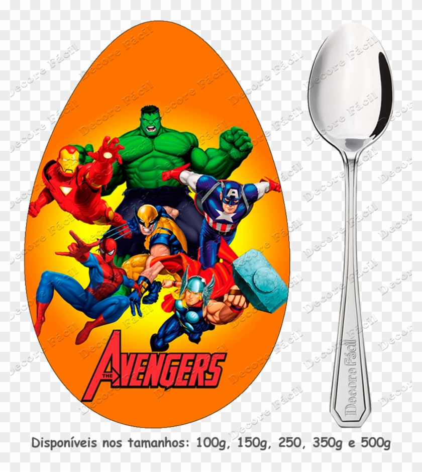 Papel De Arroz Dos Vingadores Para Ovo De Colher Clipart
