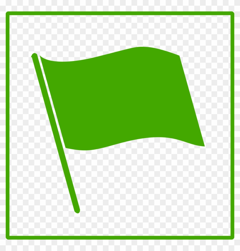 Green Flag Clipart - Green Flag - Png Download #3774578