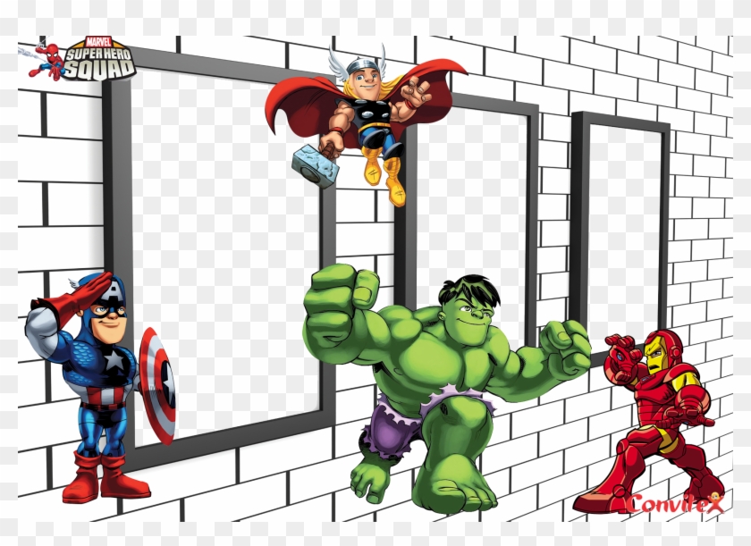 Anúncios - Moldura Para Foto Super Herois Clipart
